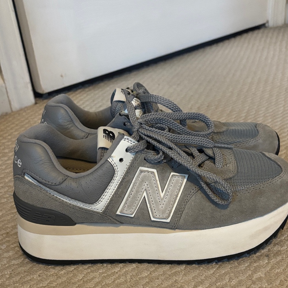 New Balance women’s  Gray and White Sneakers